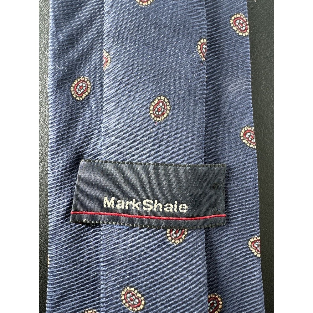 Men's Neck Tie Mark Shale Silk L58" W 3" blue